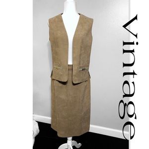 Ultra Suede Eaton of Canada Vintage Skirt Set